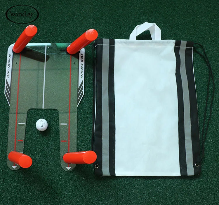 Golf Alignment Speed Trap Swing Trainer with Practice Aid Mirror