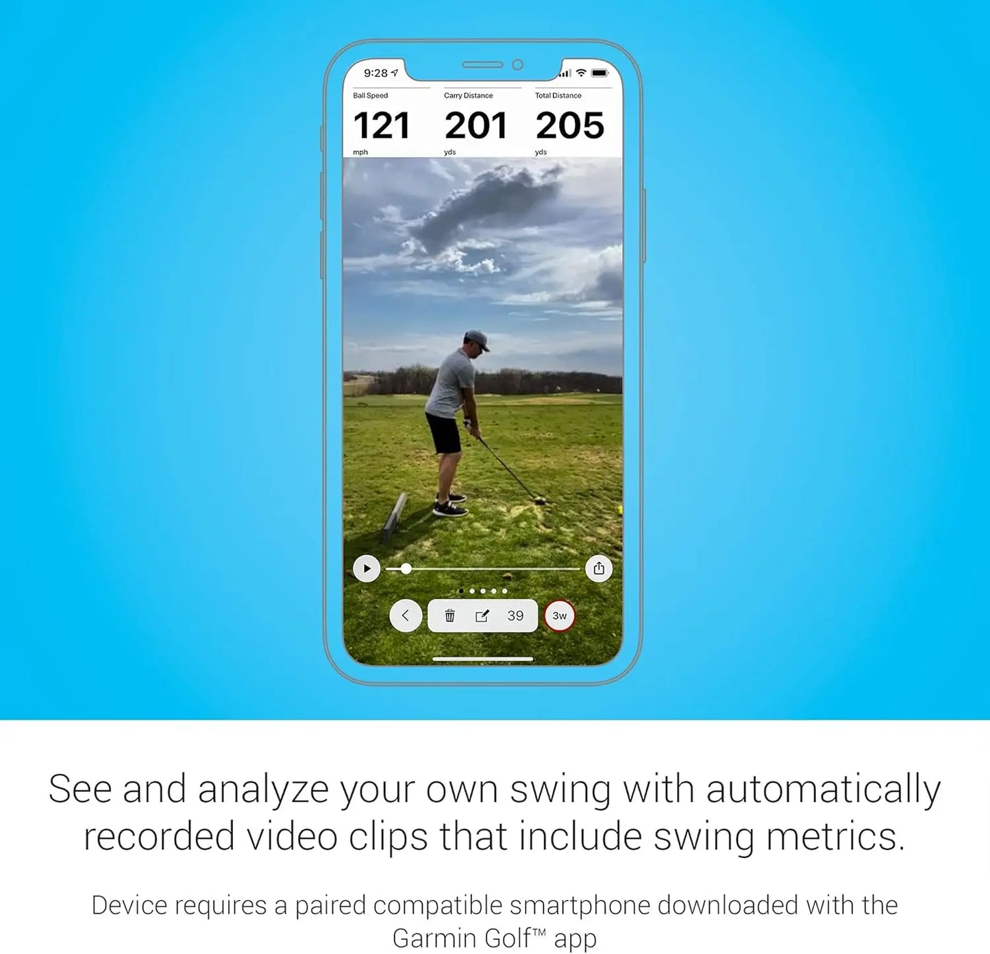 Portable Golf Launch Monitor with 10 Hours Battery Life for Home and Range