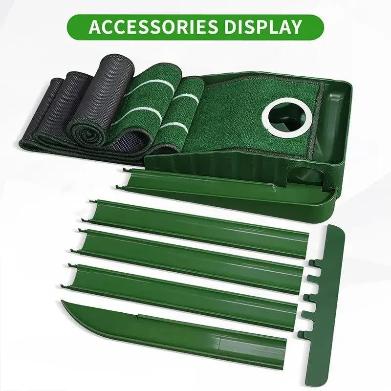 Mini Golf Green Putter Mat Portable Indoor and Outdoor Practice for Golfers