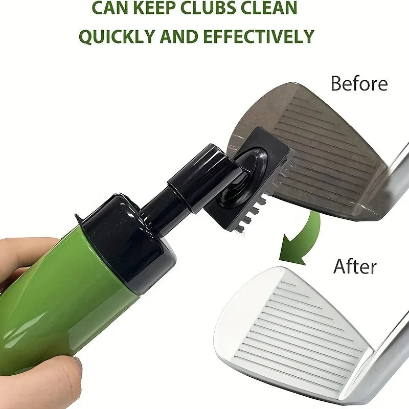 Golf Club Cleaner Groove Tube Brush with Leakproof Reservoir for Easy Club Maintenance