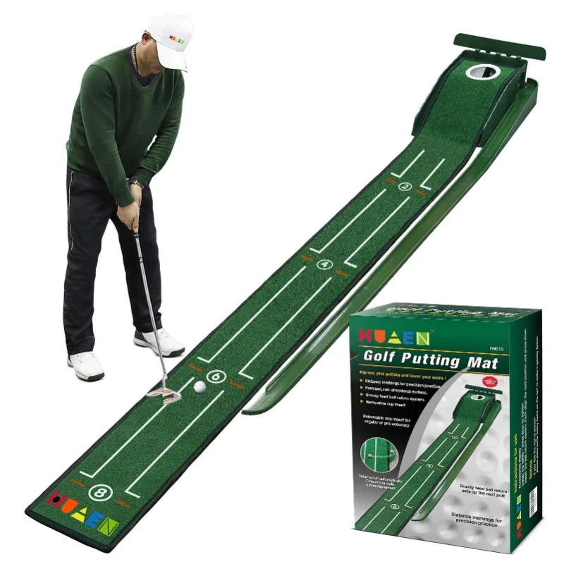 Mini Golf Green Putter Mat Portable Indoor and Outdoor Practice for Golfers