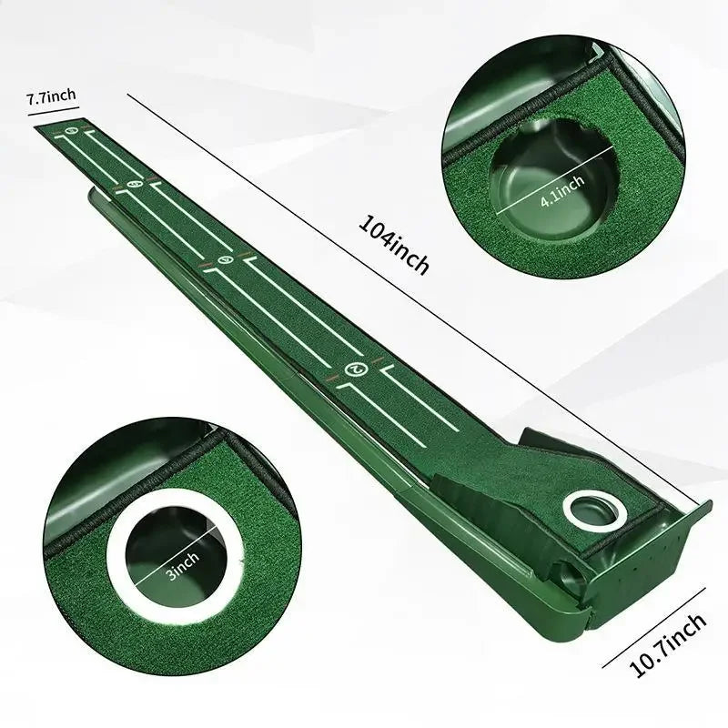 Mini Golf Green Putter Mat Portable Indoor and Outdoor Practice for Golfers