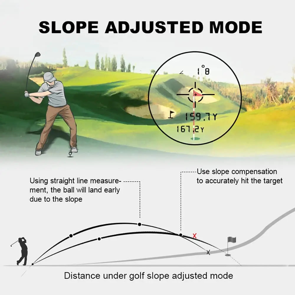 Golf Laser Rangefinder with 6X Magnification for Precision Sports