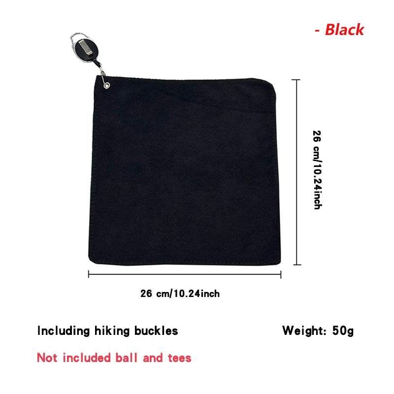Retractable Magnetic Golf Towel With Carabiner Hook for Golfers
