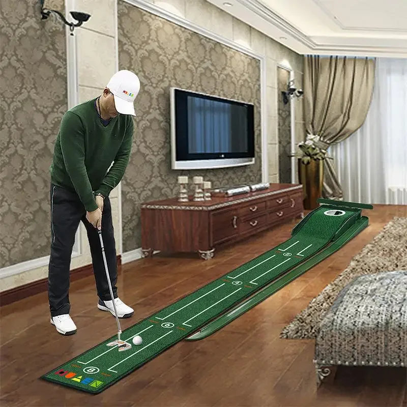 Mini Golf Green Putter Mat Portable Indoor and Outdoor Practice for Golfers