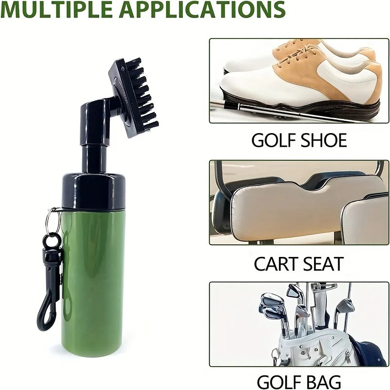 Golf Club Cleaner Groove Tube Brush with Leakproof Reservoir for Easy Club Maintenance