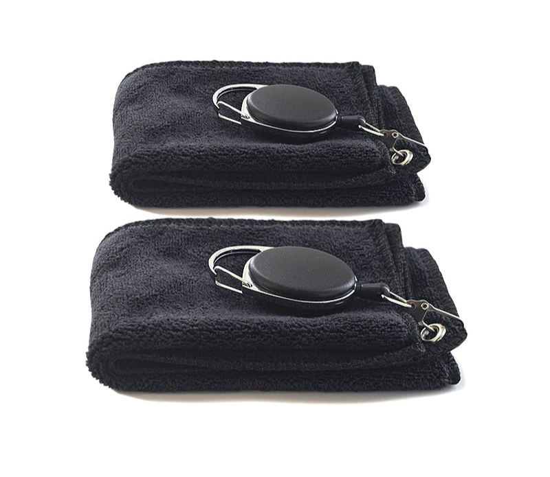 Retractable Magnetic Golf Towel With Carabiner Hook for Golfers