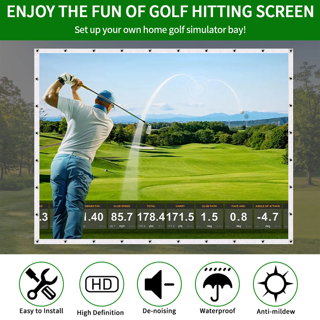 Golf Ball Simulator Impact Display Projection Screen for Indoor Golf Training