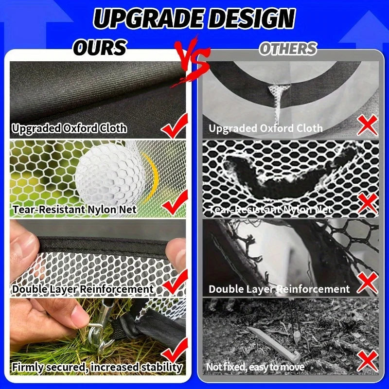 Golf Practice Net Set, 10x7 ft Weather-Resistant for Home Golf Training and Practice