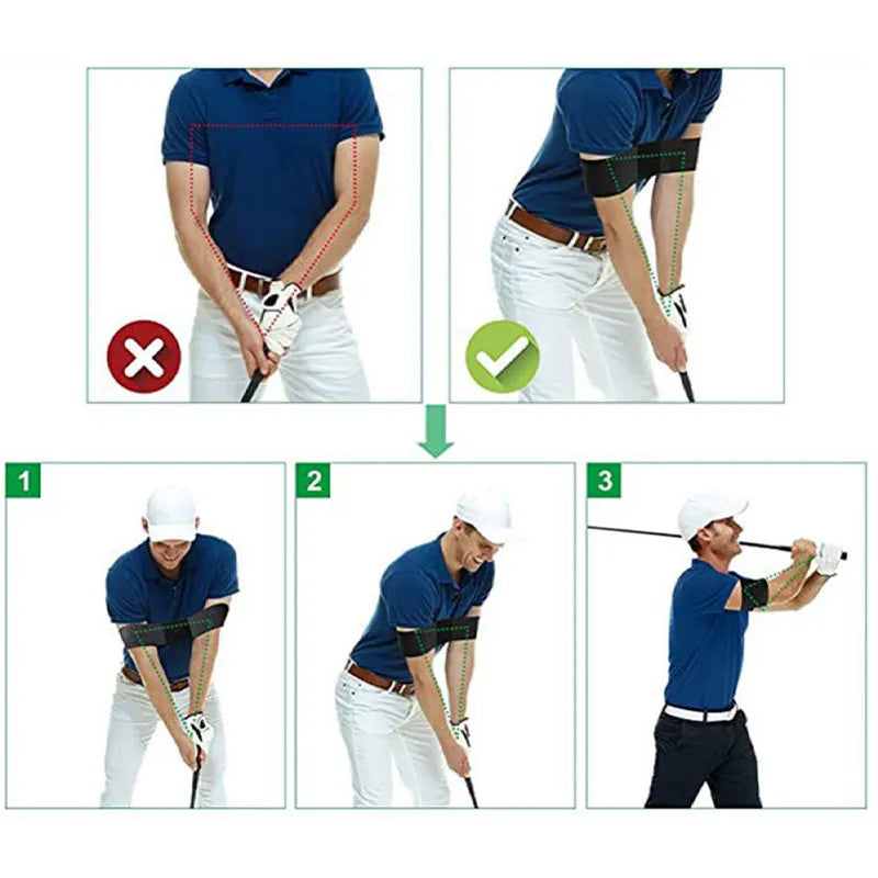 Professional Elastic Golf Swing Arm Band for Beginners and Advanced Training