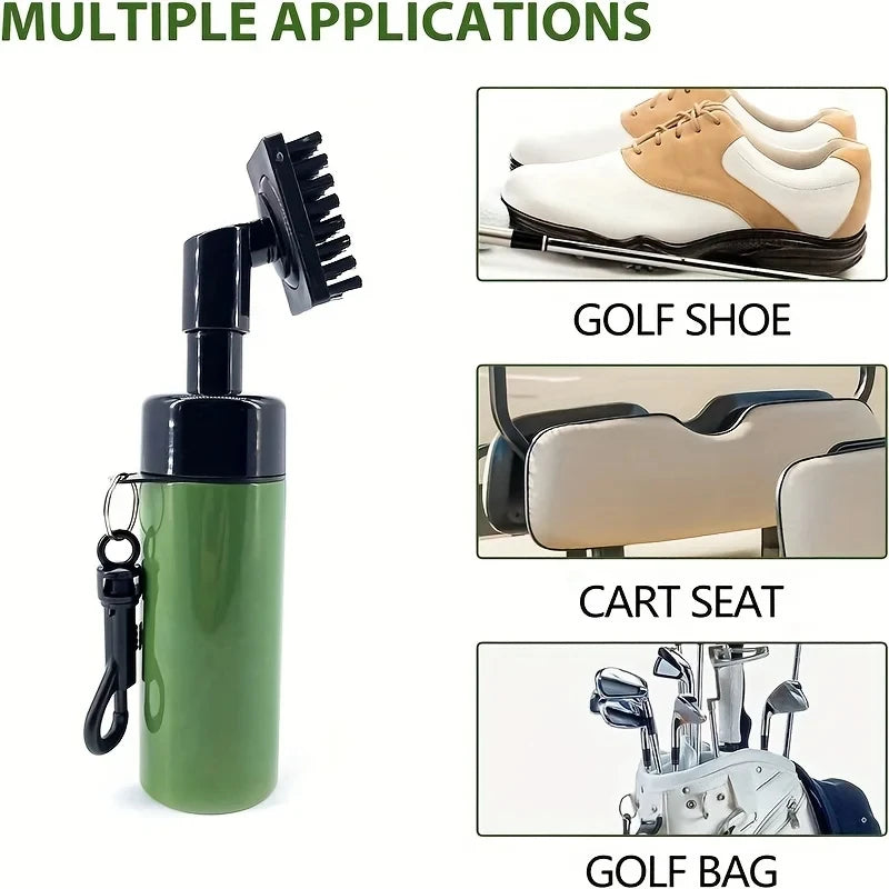 Golf Club Cleaner Groove Tube Brush with Leakproof Reservoir for Easy Club Maintenance