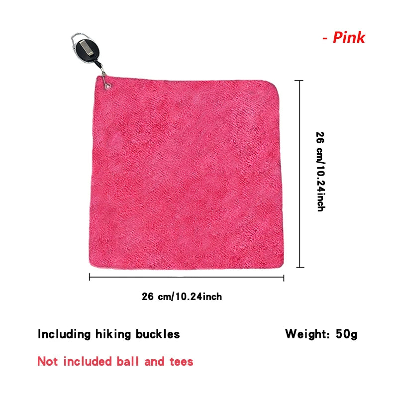 Retractable Magnetic Golf Towel With Carabiner Hook for Golfers