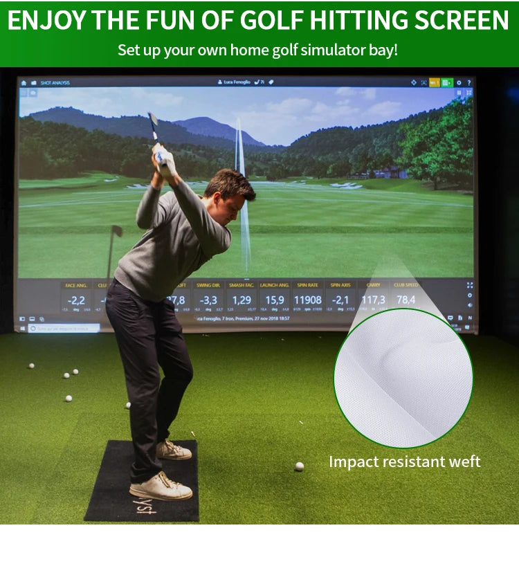 Golf Ball Simulator Impact Display Projection Screen for Indoor Golf Training