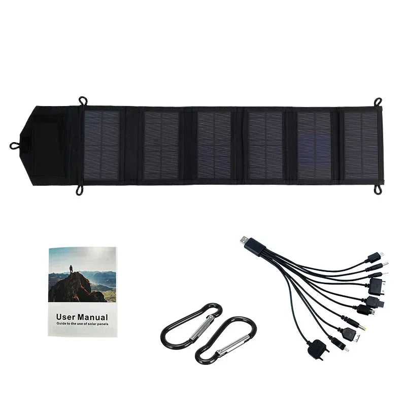 Portable 6-Fold 800W Solar Panel Charger for Outdoor Enthusiasts Who Need to Charge Any Device