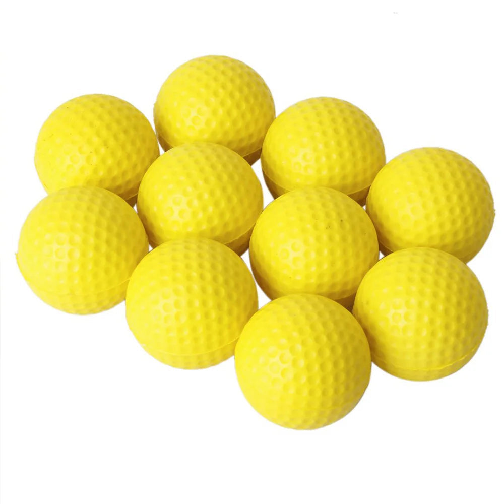 Yellow PU Foam Golf Balls for Indoor Outdoor Training