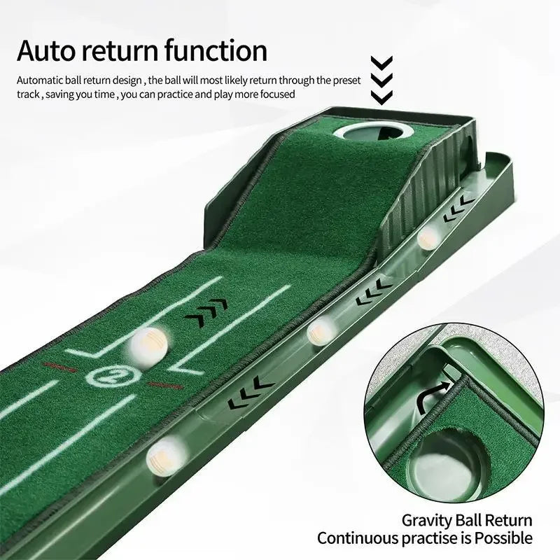Mini Golf Green Putter Mat Portable Indoor and Outdoor Practice for Golfers