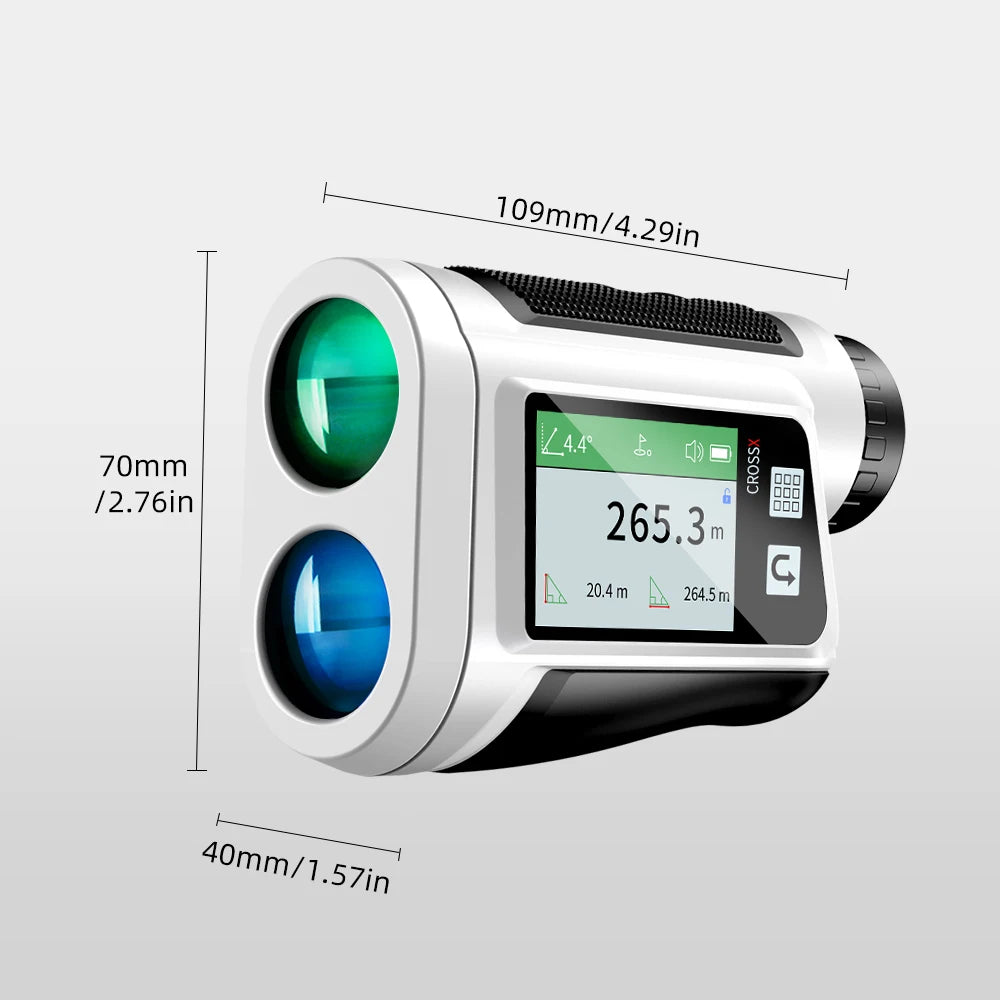 Discover the Smart Golf Rangefinder with Slope Laser Range Finder and Touch Screen Flag Lock Vibration for precise golfing.