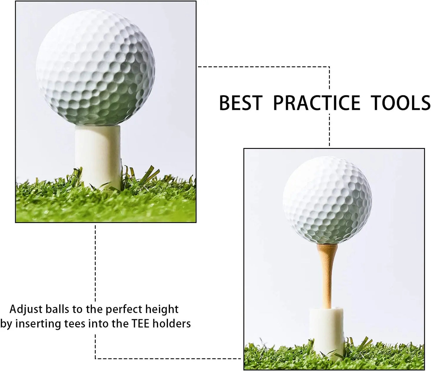 Rubber Practice Golf Tee's- 5 Pack Set