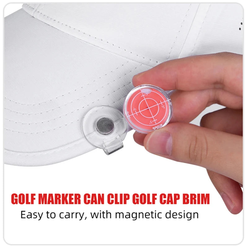 Magnetic Cap Clip Golf Ball Marker with Level Function for Golfers
