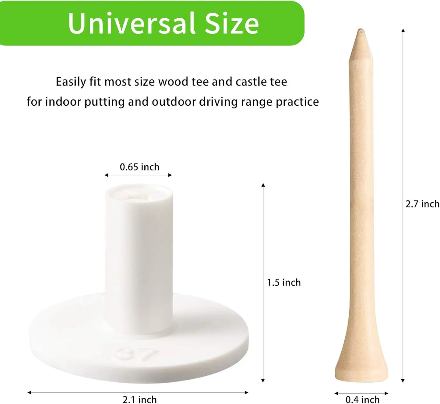 Rubber Practice Golf Tee's- 5 Pack Set